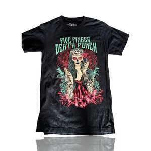 Five Finger Death Punch La Catrina Graphic T-Shirt Black Unisex M